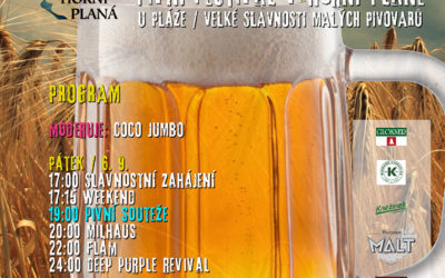 V Horní Plané se uskuteční velké slavnosti malých pivovarů aneb Septembeer Fest 2019