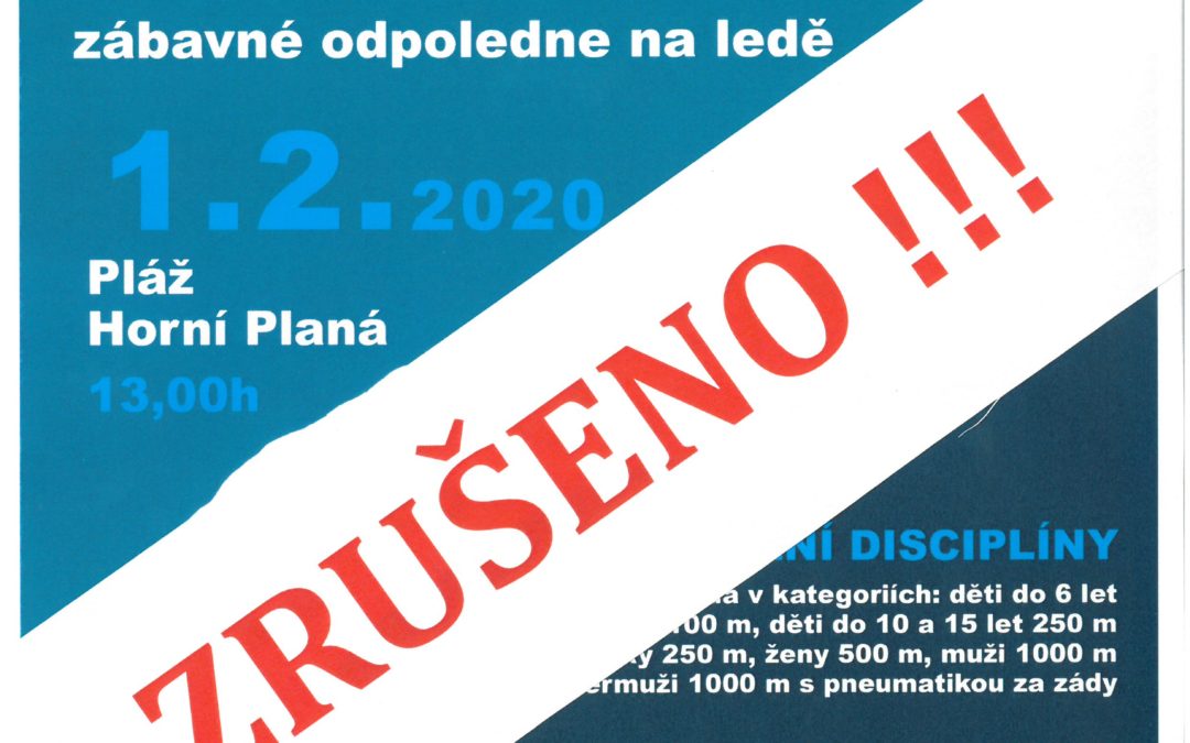 Hornoplánská brusle 2020 se uskuteční v sobotu 1. února